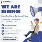 We are hiring Content Writer